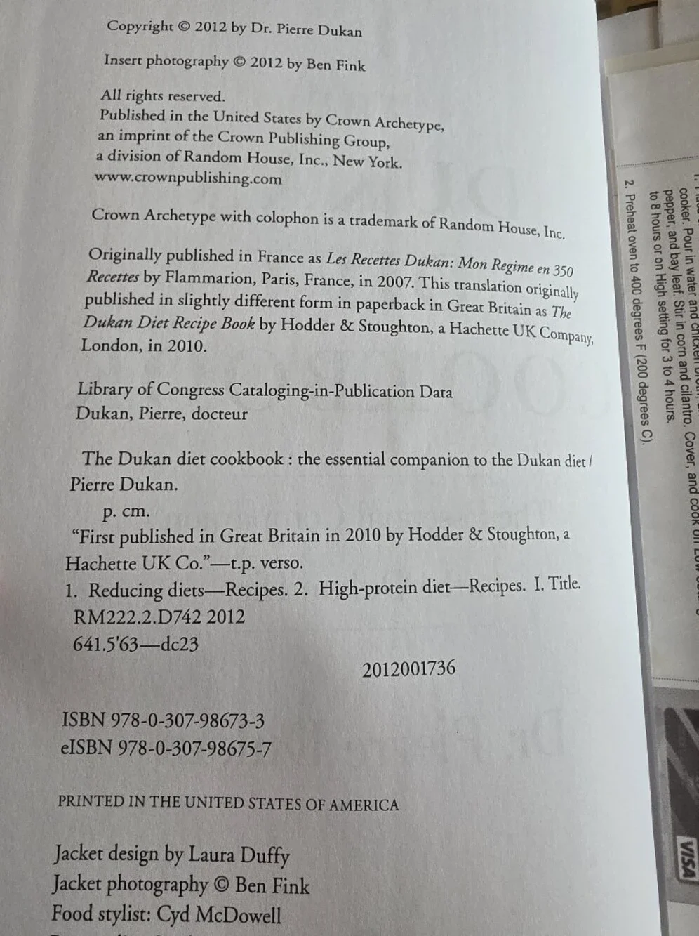 The Dukan Diet Cookbook - EUC